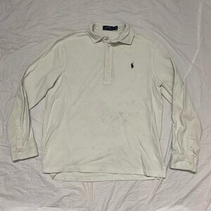 White long sleeve Ralph Lauren Polo shirt
